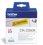 Brother DK22606 Label Roll Yellow 62mmx1524m