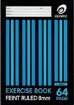 Olympic Exercise Book A4 64 pages Feint Ruled 8mm 20 per Pack