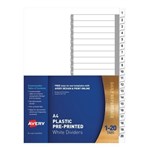 Avery Dividers 1 to 20 Tab PP A4 White