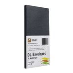 Quill Colour DL Envelope XL Black 25 Pack