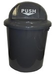 Cleanlink Rubbish Bin With Bullet Lid Circular 60L Grey