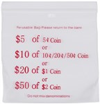 Cumberland Coin Bags with Printed Denominations 100 Pack