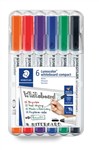 Staedtler Lumocolor Whiteboard Compact Assorted 6 Wallet