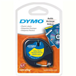 Dymo LetraTag Labeller Tape Plastic Yellow 12 x 4m Each