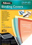Fellowes Binding Covers Pvc 240 Microns A4 Clear 100 Pack