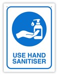 Sign Use Hand Sanitiser Rectangular