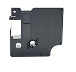 Dymo Compatible Label Tape Black on Clear 12mm x 7m Each