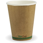BioPak Wall Cup Single 8oz Kraft with Green Stripe 50 Pack 20 per Carton