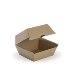 Biopak BioBoard Burger Box 85x105x105mm Mix Kraft 250 Carton
