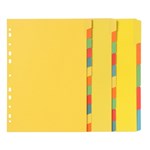 Marbig Dividers Manilla 5 Tab Erasable A4 Assorted Set