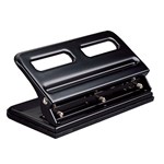 Colby 3 Hole Heavy Duty 32 Sheet Adjustable Punch Black