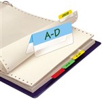 3L Index Tabs Double Sided 12x40mm White 10 Pack