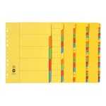 Marbig Dividers 10 Tab Manilla A4 Brights Each 10 per Box
