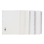 Marbig Dividers 5 Tab Manilla A4 White 20 Pack
