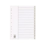 Marbig Dividers 1 to 20 Tab PP A4 Grey