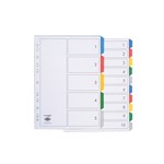 Marbig Dividers 10 Tab PP A4 Assorted
