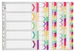 Marbig Dividers Jan to Dec Manilla Reinforced A4 Fluoro