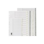 Marbig Dividers Index A to Z Foolscap Grey