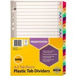 Marbig Dividers Reinforced Manilla A to Z Tab A4 Fluoro