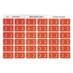 Avery Colour Coding Labels 3 Side Tab Dark Orange 180 Pack