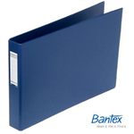 Bantex Binder Landscape A3 2D Ring 38mm Blue 6 per Box