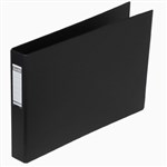 Bantex Binder Landscape A3 2D Ring 38mm Black 6 per Box