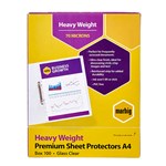 Marbig Sheet Protectors Heavy Duty A4 Clear 100 Box