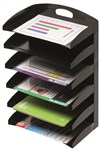 Marbig Organiser Stationery Rack 6 Tier Black