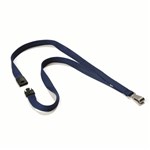 Durable Textile Lanyard Soft Colour Midnight Blue Each