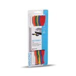 Velcro Reusable Ties 200mm Asst Colours Pk5