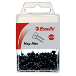 Esselte Map Pins Black 200 Pack