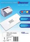 Unistat Multi Use 1UP Label 100 Box