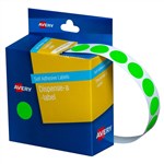 Avery Dispenser Dot Stickers 14mm Fluro Green 700 Box 5 per Box
