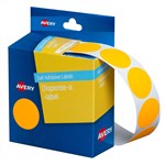 Avery Dispenser Dot Stickers 24mm Fluro Orange 350 Pack 5 per Box