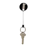 Rexel Key Holder Retractable Nylon Cord Mini Black
