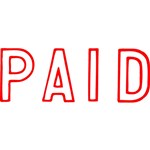 Xstamper Paid SelfInking Stamp 13x42mm Red