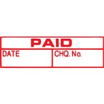 Xstamper Paid With DateCheque Number Stamp 13x42mm Red