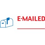 Xstamper 2025 Icon Emailed With Date Blue Red