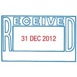 Xstamper Multi Dater RECEIVED SelfInking Stamp Red Blue