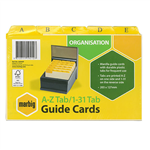 Marbig Guide Cards Tough Tab 125x205mm Buff
