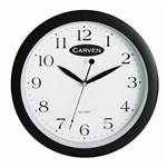 Carven Wall Clock 300mm Round Black
