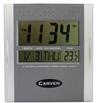 Carven Digital Wall Clock with Temperature