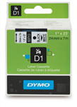 Dymo D1 Label Tape Black on White 24mm x 7m Each