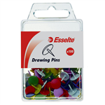 Esselte Drawing Pins 9mm Assorted 100 Pack