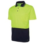Hi Viz Safety Polo Shirt Short Sleeve Medium Yellow