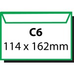 Cumberland Self Seal Plain White Envelope C6 500 Pack