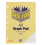 Spirax 805 Graph Pad 7 Hole Punched 50 Leaf 5mm A4 10 per Pack