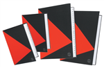 Marbig Note Book 200 Pages A5 Red and Black 5 per Pack