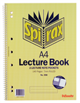 Spirax 598 Lecture Book Pocketed A4 perforated 10 per Pack