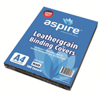 Aspire Leathergrain Cover 280gsm A4 Black 100 per Pack